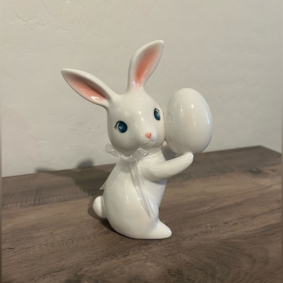 Target Spritz White Ceramic Easter Bunnies 2024 Set of 2 Spring Decor - Picture 2 of 10